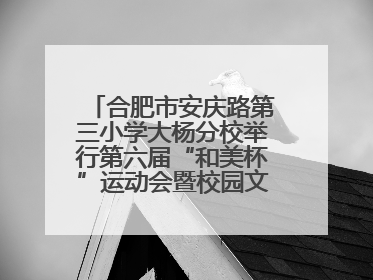 合肥市安庆路第三小学大杨分校举行第六届“和美杯”运动会暨校园文化艺术节