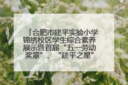 合肥市建平实验小学锦绣校区学生综合素养展示暨首届“五一劳动奖章”、“建平之星”颁奖典礼圆满举办