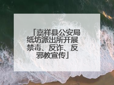 嘉祥县公安局纸坊派出所开展禁毒、反诈、反邪教宣传