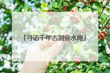 寻访千年古刹会水庵