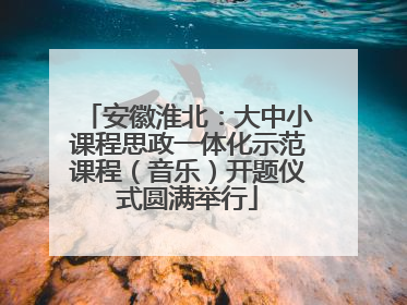 安徽淮北：大中小课程思政一体化示范课程（音乐）开题仪式圆满举行