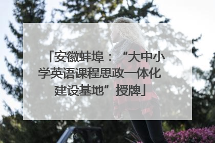 安徽蚌埠：“大中小学英语课程思政一体化建设基地”授牌