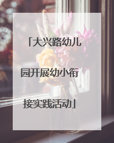 大兴路幼儿园开展幼小衔接实践活动