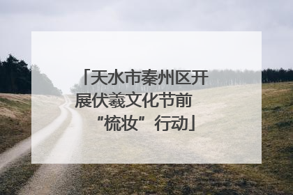 天水市秦州区开展伏羲文化节前 “梳妆”行动
