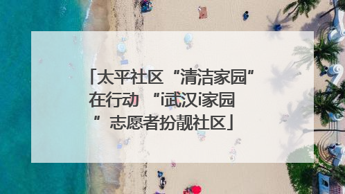 太平社区“清洁家园”在行动 “i武汉i家园”志愿者扮靓社区