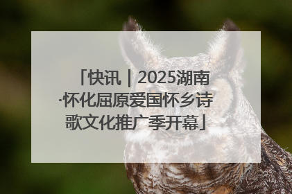 快讯｜2025湖南·怀化屈原爱国怀乡诗歌文化推广季开幕