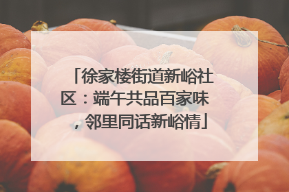 徐家楼街道新峪社区：端午共品百家味，邻里同话新峪情