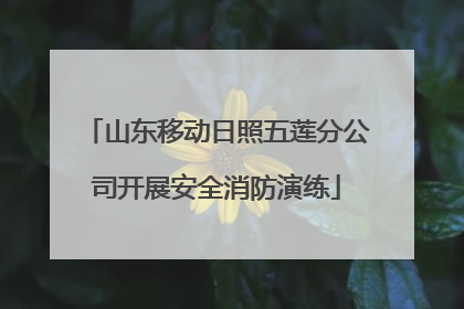 山东移动日照五莲分公司开展安全消防演练
