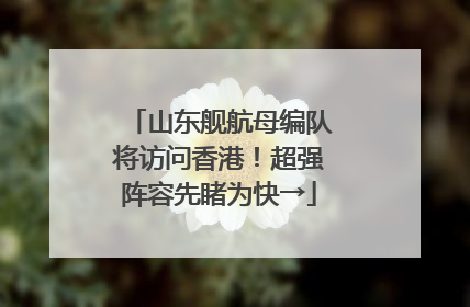 山东舰航母编队将访问香港！超强阵容先睹为快→