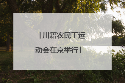 川籍农民工运动会在京举行