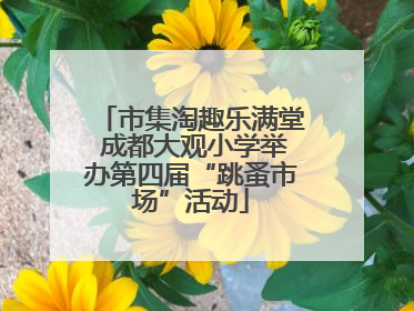 市集淘趣乐满堂 成都大观小学举办第四届“跳蚤市场”活动