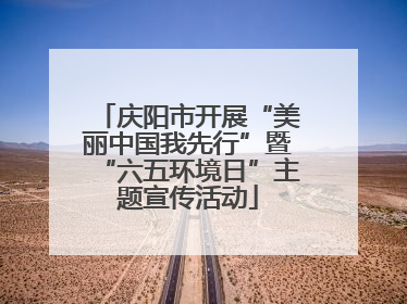 庆阳市开展“美丽中国我先行”暨“六五环境日”主题宣传活动