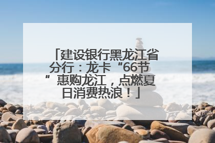 建设银行黑龙江省分行：龙卡“66节”惠购龙江，点燃夏日消费热浪！