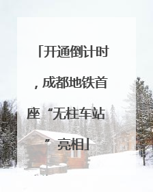 开通倒计时，成都地铁首座“无柱车站”亮相