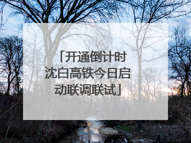 开通倒计时 沈白高铁今日启动联调联试