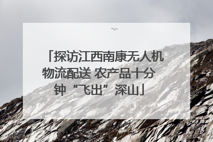 探访江西南康无人机物流配送 农产品十分钟“飞出”深山