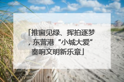 推窗见绿、挥拍逐梦，东营港“小城大爱”奏响文明新乐章
