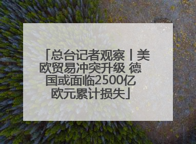 总台记者观察丨美欧贸易冲突升级 德国或面临2500亿欧元累计损失