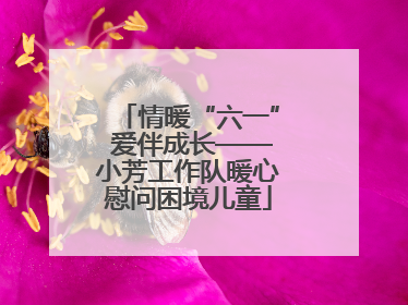 情暖“六一” 爱伴成长——小芳工作队暖心慰问困境儿童