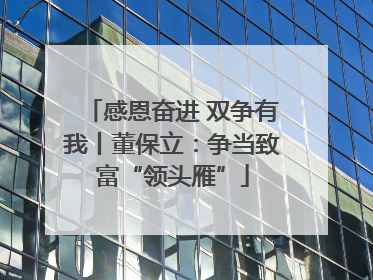 感恩奋进 双争有我丨董保立：争当致富“领头雁”