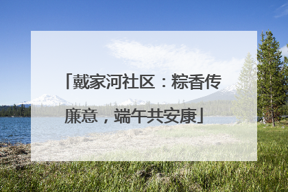 戴家河社区：粽香传廉意，端午共安康