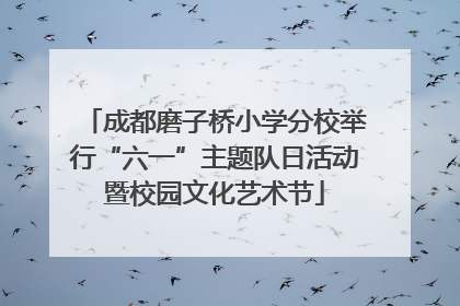 成都磨子桥小学分校举行“六一”主题队日活动暨校园文化艺术节