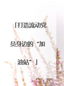 打造流动党员身边的“加油站”