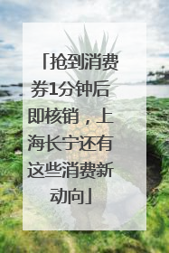 抢到消费券1分钟后即核销，上海长宁还有这些消费新动向