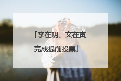 李在明、文在寅完成提前投票