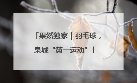果然独家｜羽毛球，泉城“第一运动”