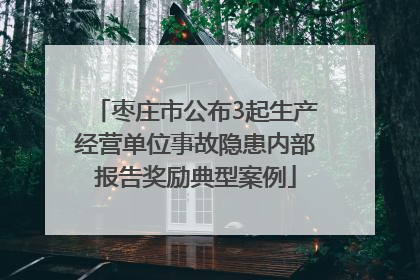 枣庄市公布3起生产经营单位事故隐患内部报告奖励典型案例