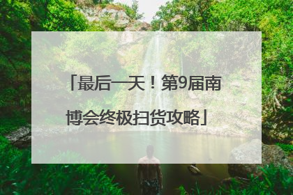最后一天！第9届南博会终极扫货攻略