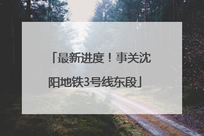最新进度！事关沈阳地铁3号线东段