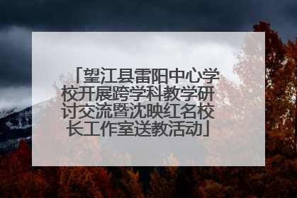 望江县雷阳中心学校开展跨学科教学研讨交流暨沈映红名校长工作室送教活动