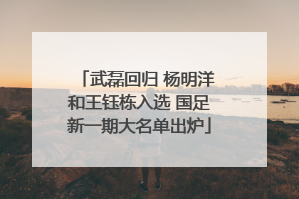 武磊回归 杨明洋和王钰栋入选 国足新一期大名单出炉