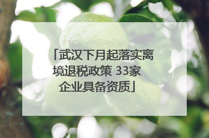 武汉下月起落实离境退税政策 33家企业具备资质