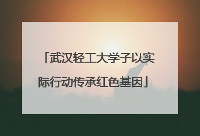 武汉轻工大学子以实际行动传承红色基因