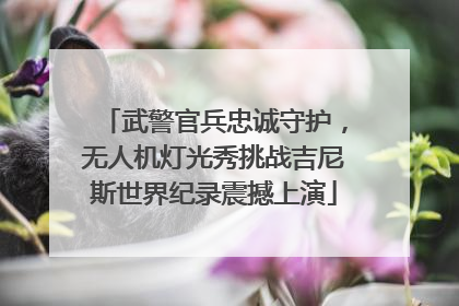 武警官兵忠诚守护，无人机灯光秀挑战吉尼斯世界纪录震撼上演
