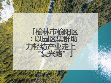 榆林市榆阳区：以园区集群助力轻纺产业走上“复兴路”