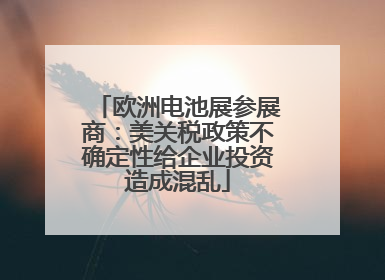 欧洲电池展参展商：美关税政策不确定性给企业投资造成混乱