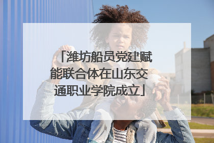 潍坊船员党建赋能联合体在山东交通职业学院成立