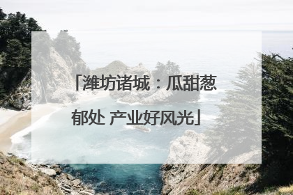 潍坊诸城：瓜甜葱郁处 产业好风光