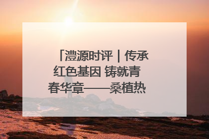 澧源时评｜传承红色基因 铸就青春华章——桑植热土上的青春长征