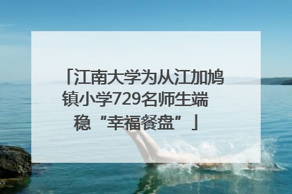 江南大学为从江加鸠镇小学729名师生端稳“幸福餐盘”