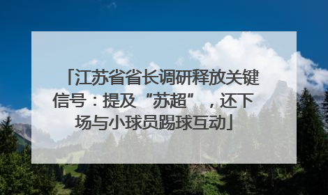 江苏省省长调研释放关键信号：提及“苏超”，还下场与小球员踢球互动