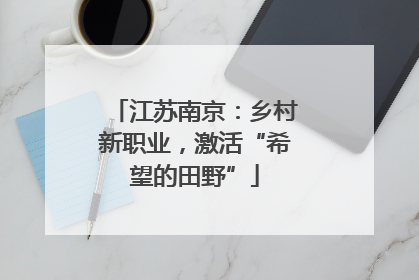 江苏南京：乡村新职业，激活“希望的田野”