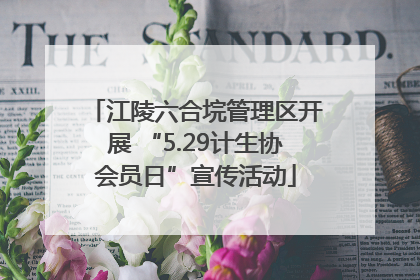 江陵六合垸管理区开展 “5.29计生协会员日”宣传活动