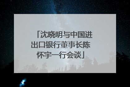 沈晓明与中国进出口银行董事长陈怀宇一行会谈