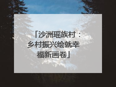 沙洲瑶族村：乡村振兴绘就幸福新画卷