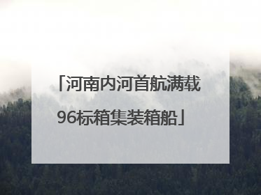 河南内河首航满载96标箱集装箱船